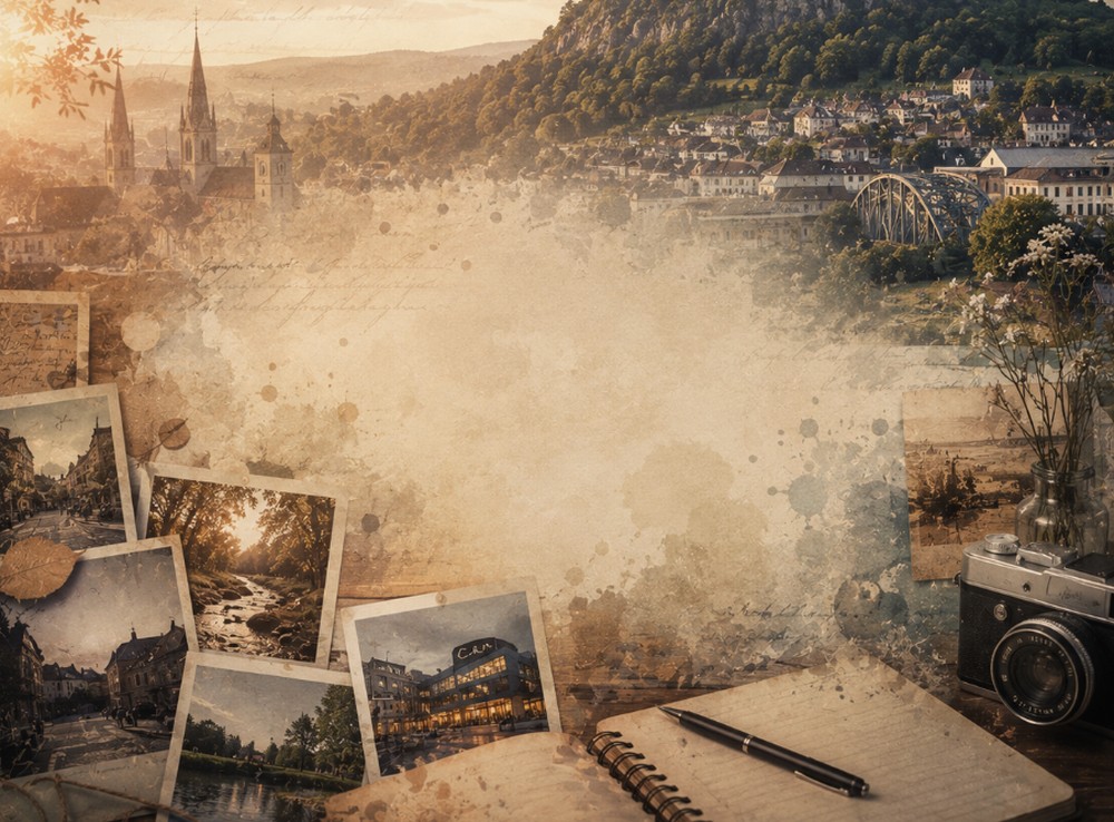 Stadtgedächtnis – Alte Fotografien, Tagebuch und Kamera vor Singen